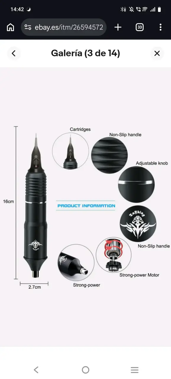 Máquina de Tatuaje inalambrica con bateria - 6
