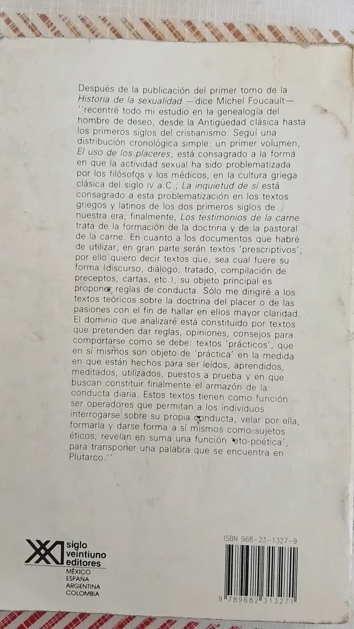 'Historia de la Sexualidad 3' de Michel Fouca - 2