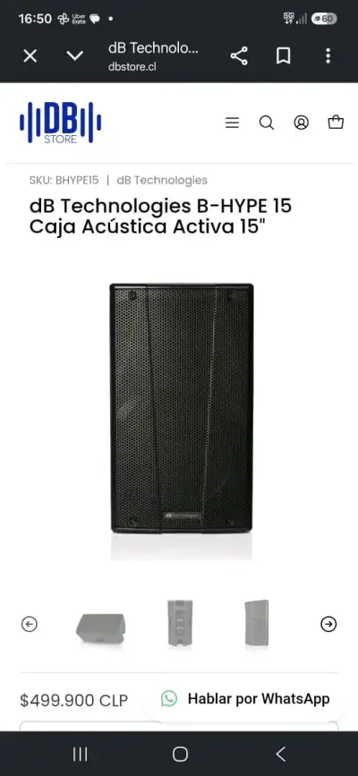 Parlante Activo Profesional dB Technologies B-Hype 15 - miniatura 4