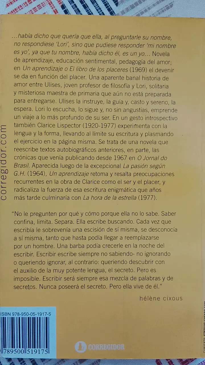 'Un Aprendizaje o El Libro de los Placeres' d - 2