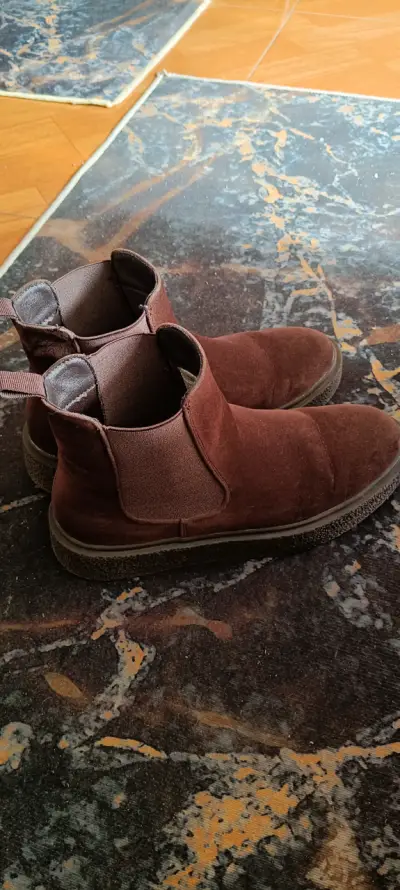 Botines marrones de gamuza para mujer - miniatura 1