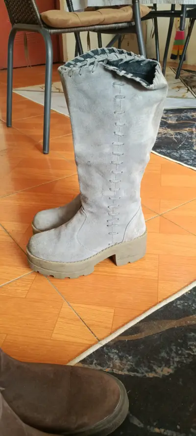 Botines marrones de gamuza para mujer - miniatura 2