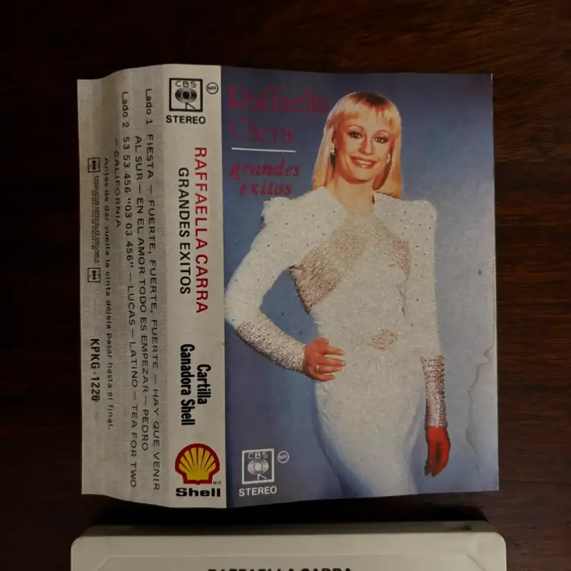 Cassette Raffaella Carrà Grandes Éxitos Shell 1989 - 5
