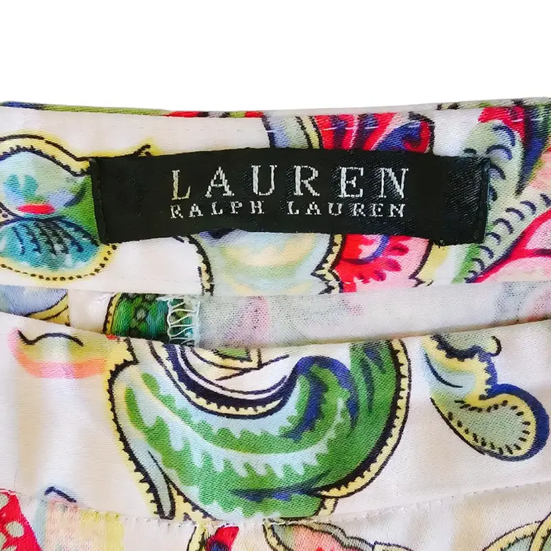 Pantalón Capri Ralph Lauren Talla L Floral - 2