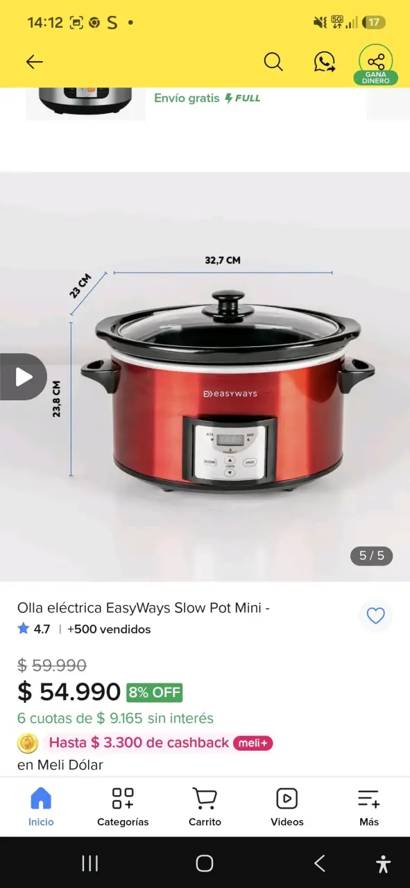 Olla Eléctrica EasyWays Slow Pot Mini 3.8L - 2