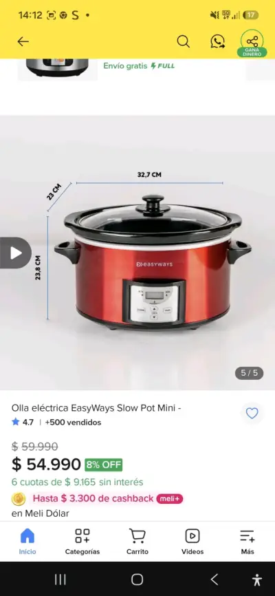 Olla Eléctrica EasyWays Slow Pot Mini 3.8L - miniatura 2