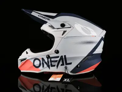 Casco de motocross O'Neal 5SRS azul/naranja - miniatura 1