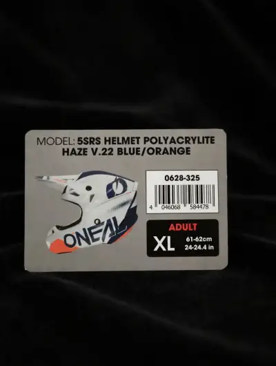 Casco de motocross O'Neal 5SRS azul/naranja - miniatura 2