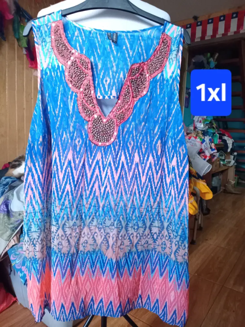 Blusa estampada floral talla XL - 4