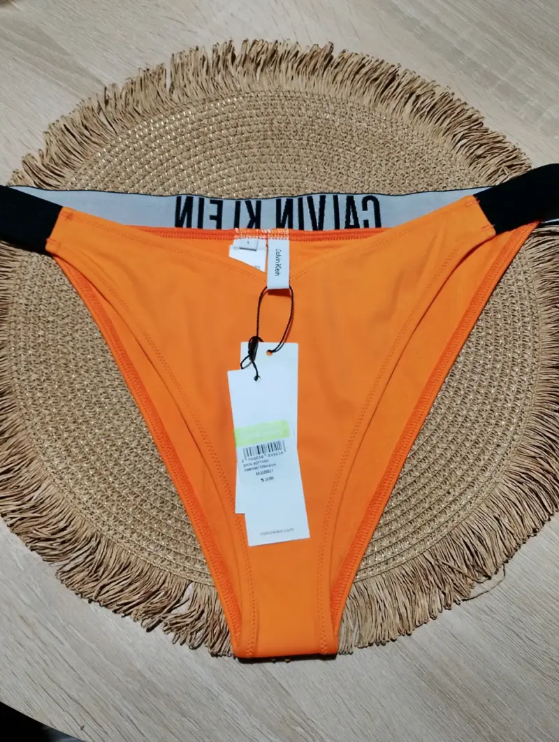 Calzón bikini naranja Calvin Klein para mujer
