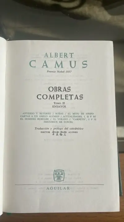 Libro Obras Completas Tomo II de Albert Camus - miniatura 1