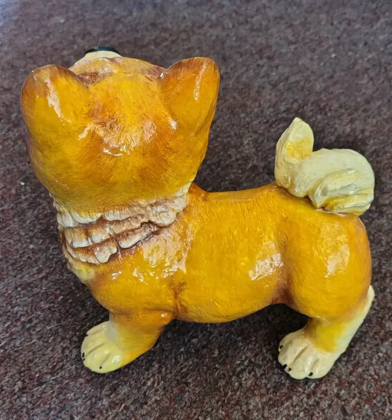 Figura decorativa de perro Shiba Inu en yeso - 3