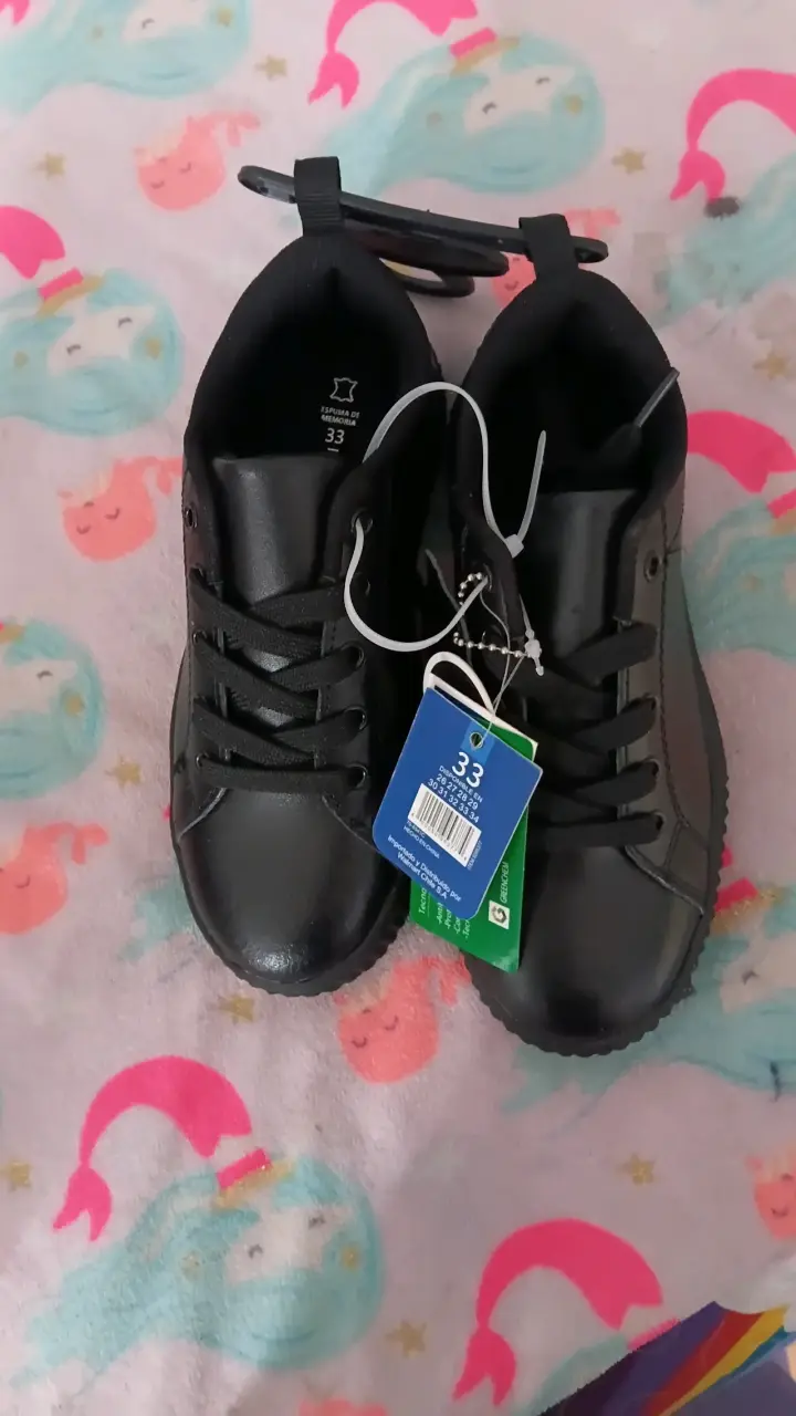 Zapatillas negras para niños talla 33 - 2
