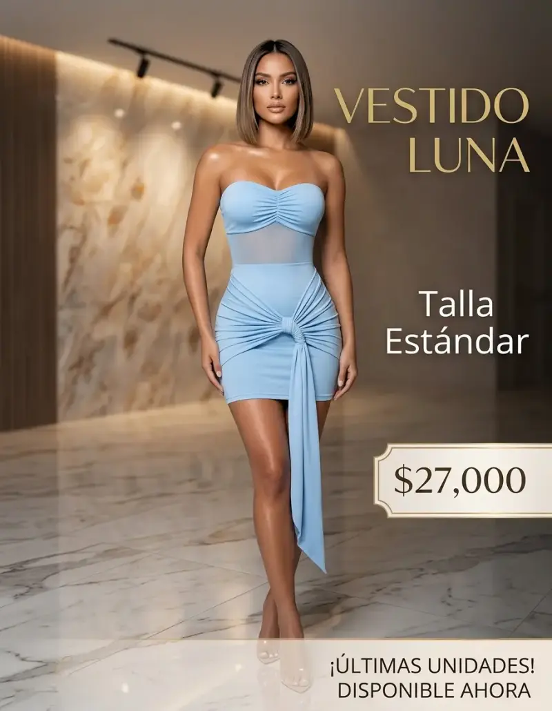 Vestido Luna azul con diseño elegante - 1