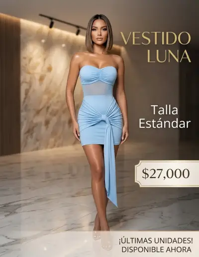 Vestido Luna azul con diseño elegante - miniatura 1