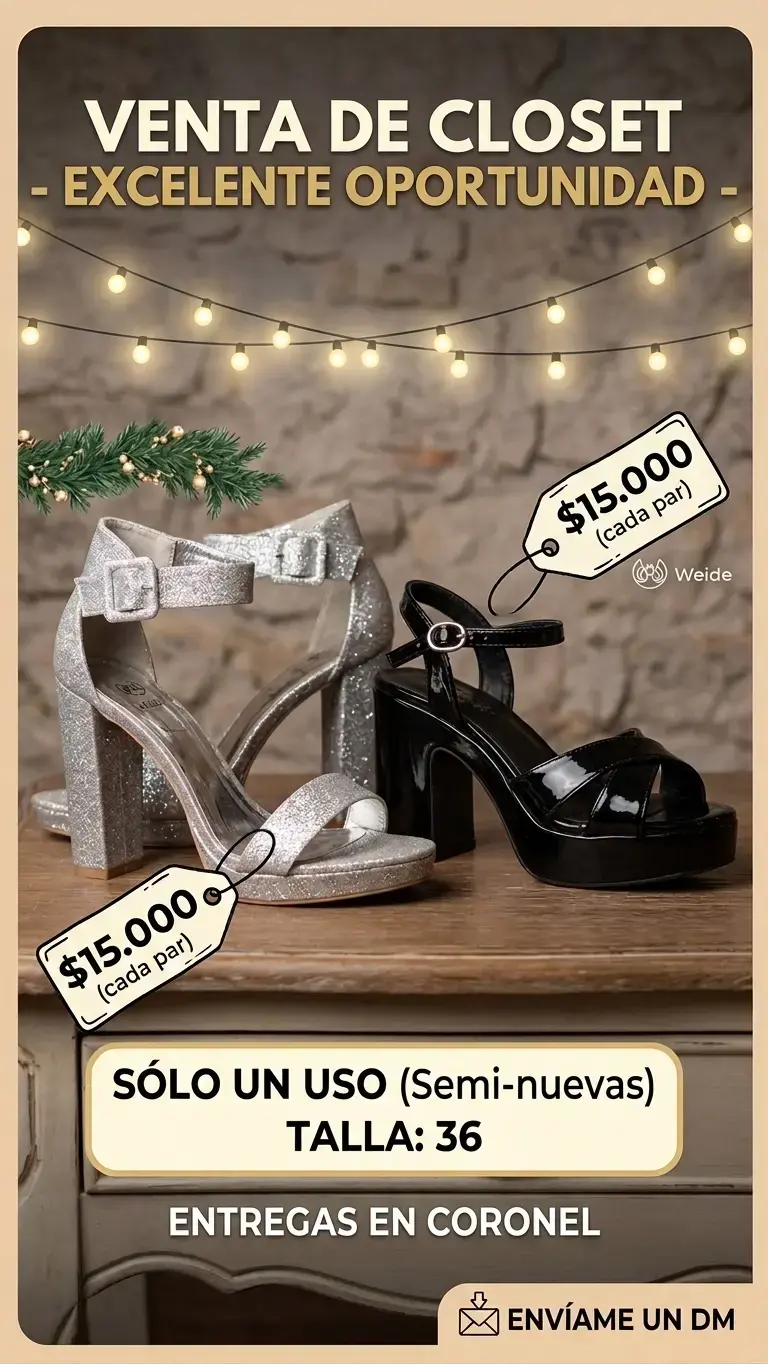 Sandalias de tacón Weide talla 36 seminuevas