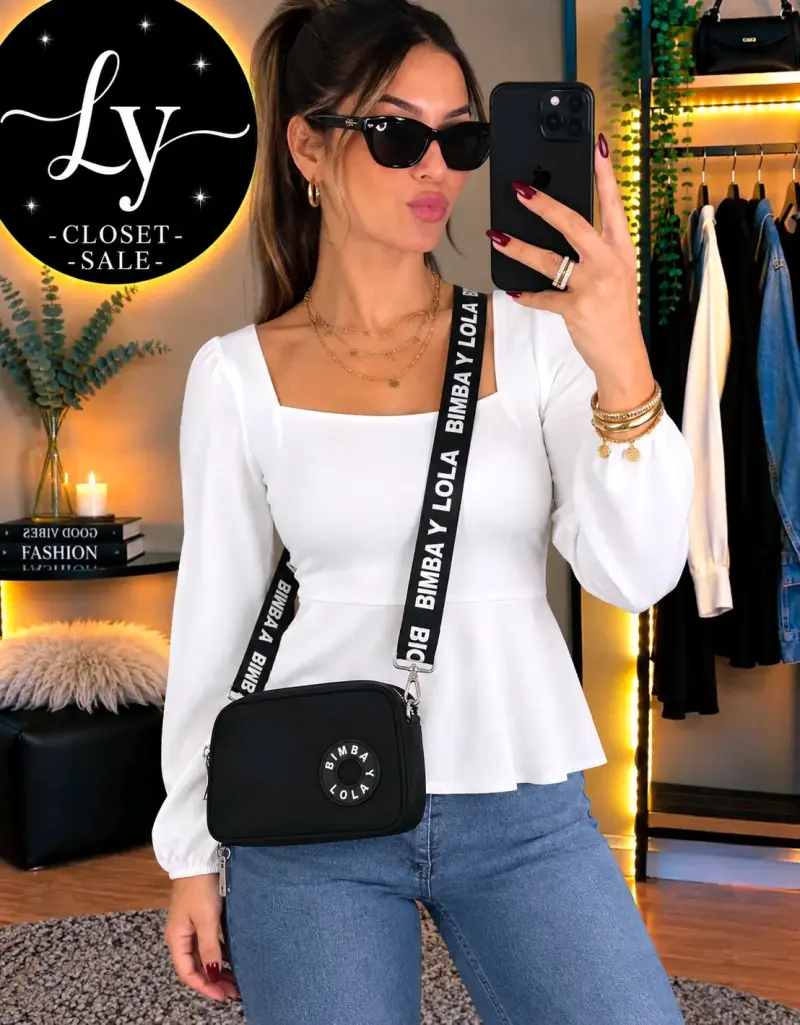 Bandolera negra estilo Bimba y Lola - 4