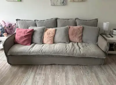 Sofá Amoblé Gris Lino - miniatura 2