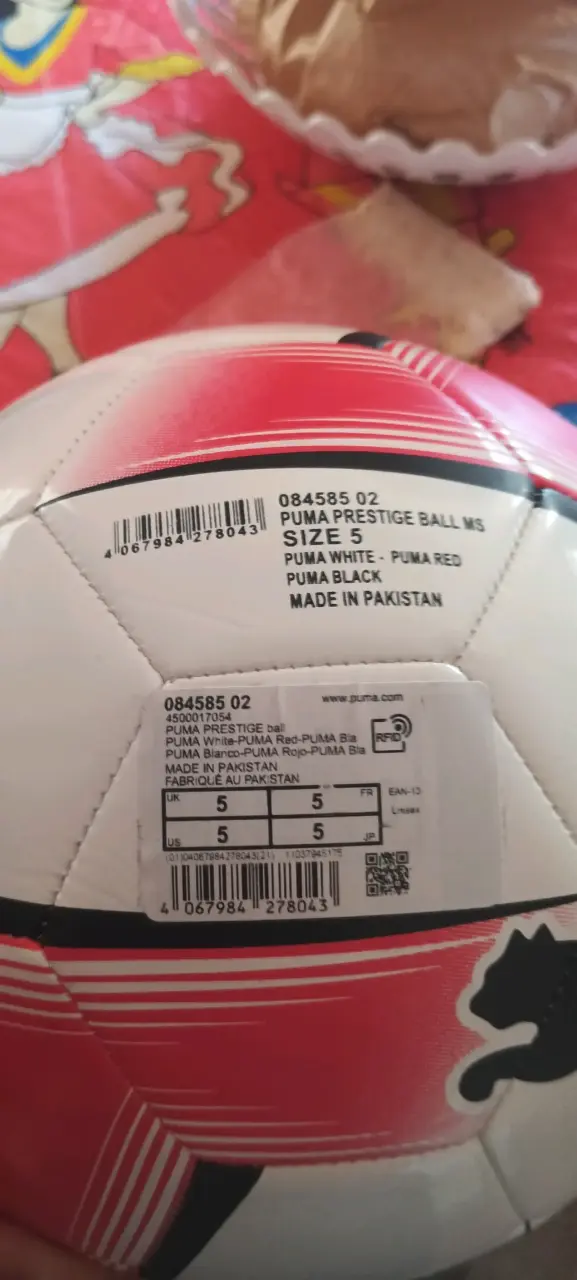 Balón de fútbol Puma Prestige rojo y blanco - 2