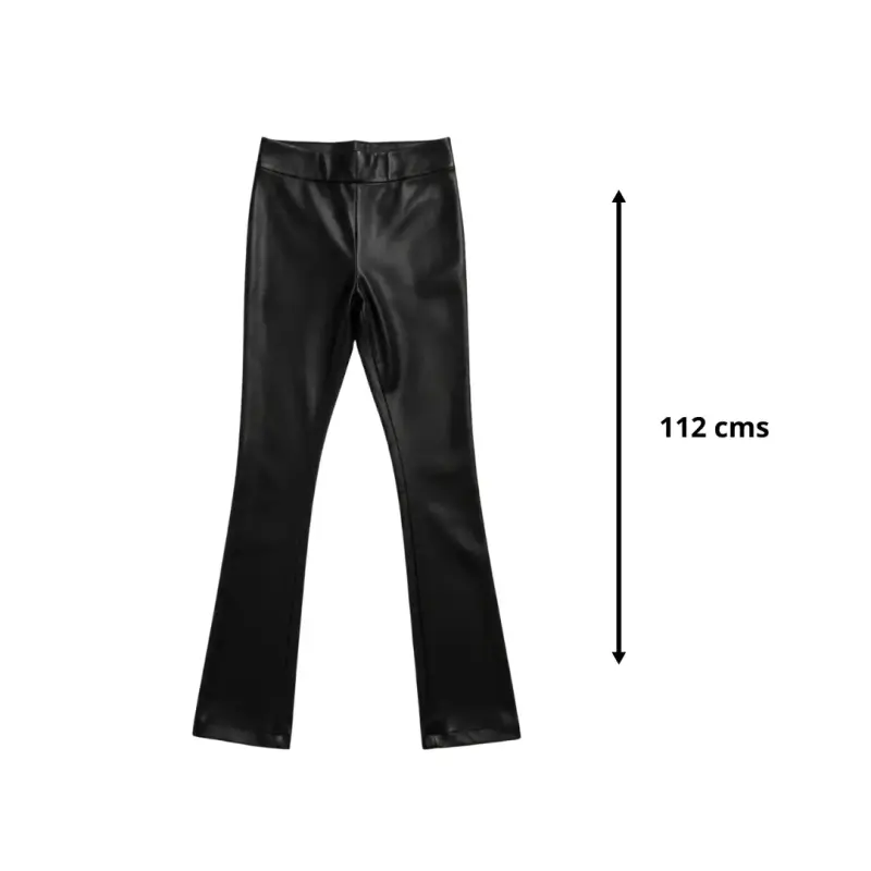 Pantalón para mujer Efecto Cuero Talla L Negro - 2