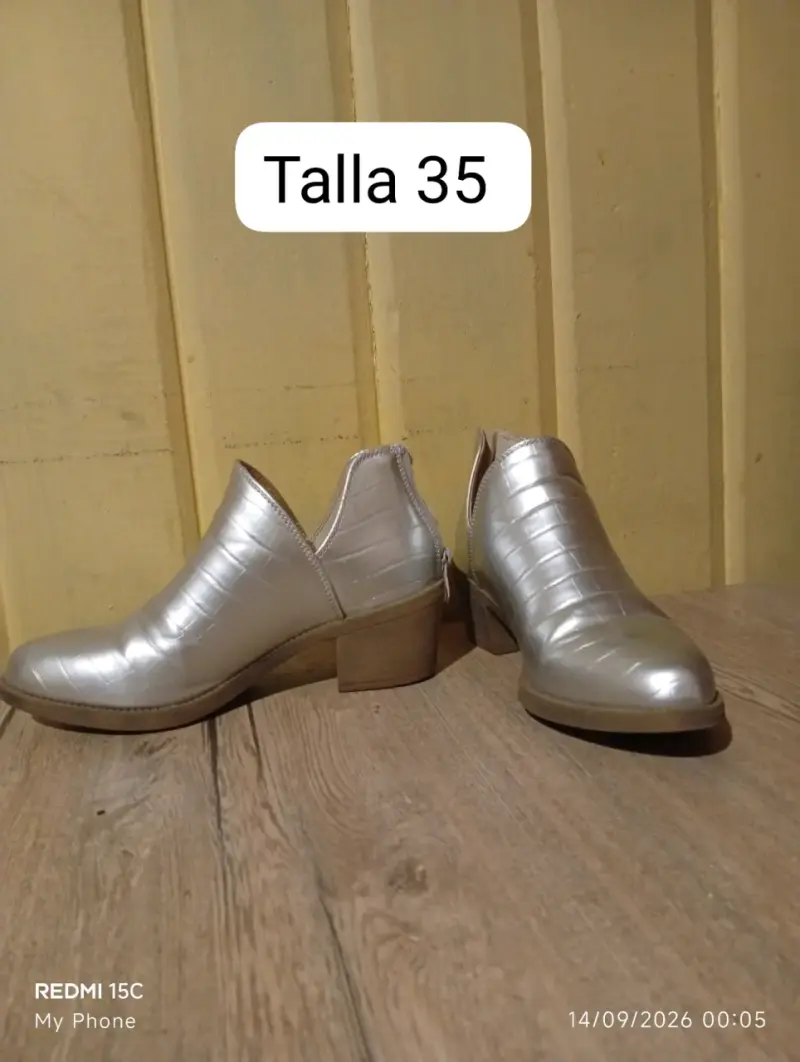 Botines de cuero negro talla 35-36 - 3