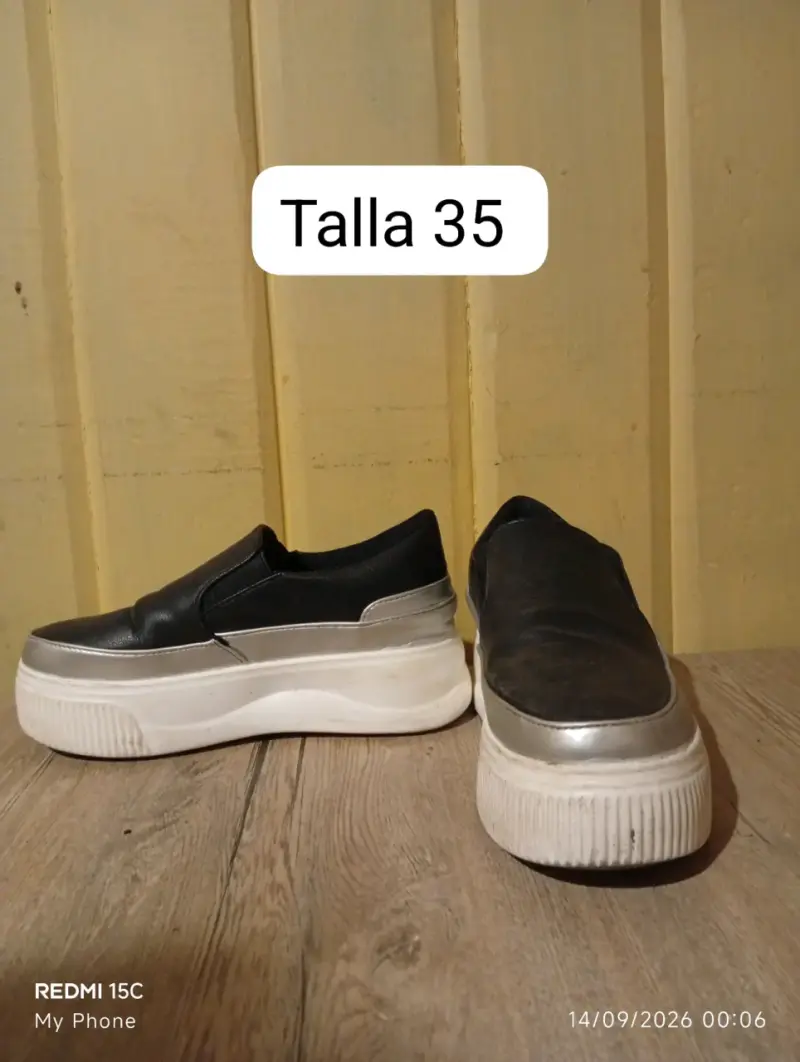 Botines de cuero negro talla 35-36 - 4