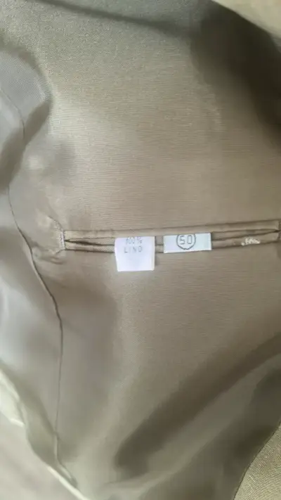 Traje de lino beige para hombre Trial - miniatura 3