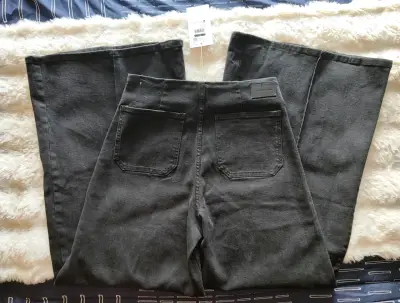 Jeans super wide leg negros Basement - miniatura 2