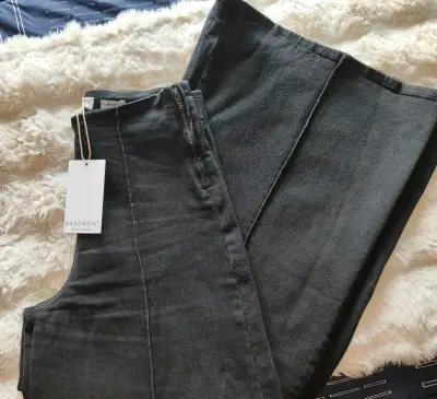 Jeans super wide leg negros Basement - miniatura 3
