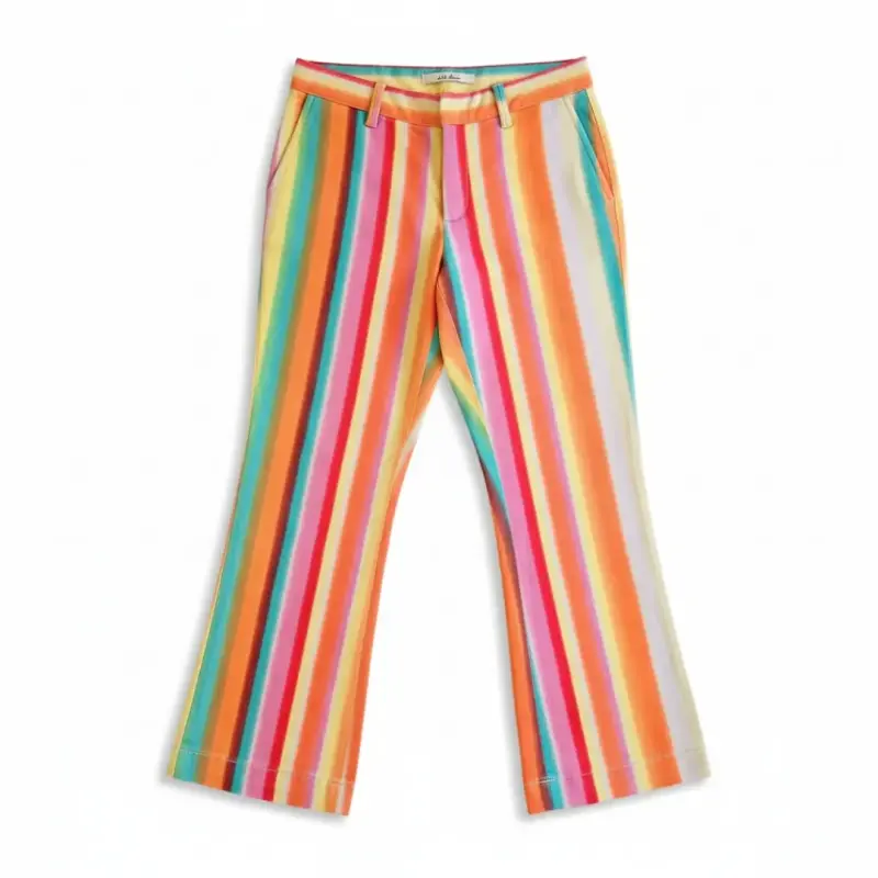 Pantalón Capri a Rayas Zara Basic Mujer Talla M - 1