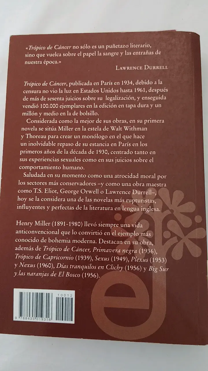 LTrópico de Cáncer de Henry Miller - 2