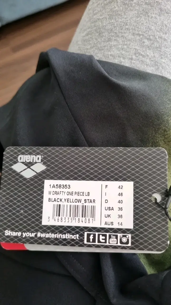 Traje de baño Arena para mujer en negro y amarillo - 3