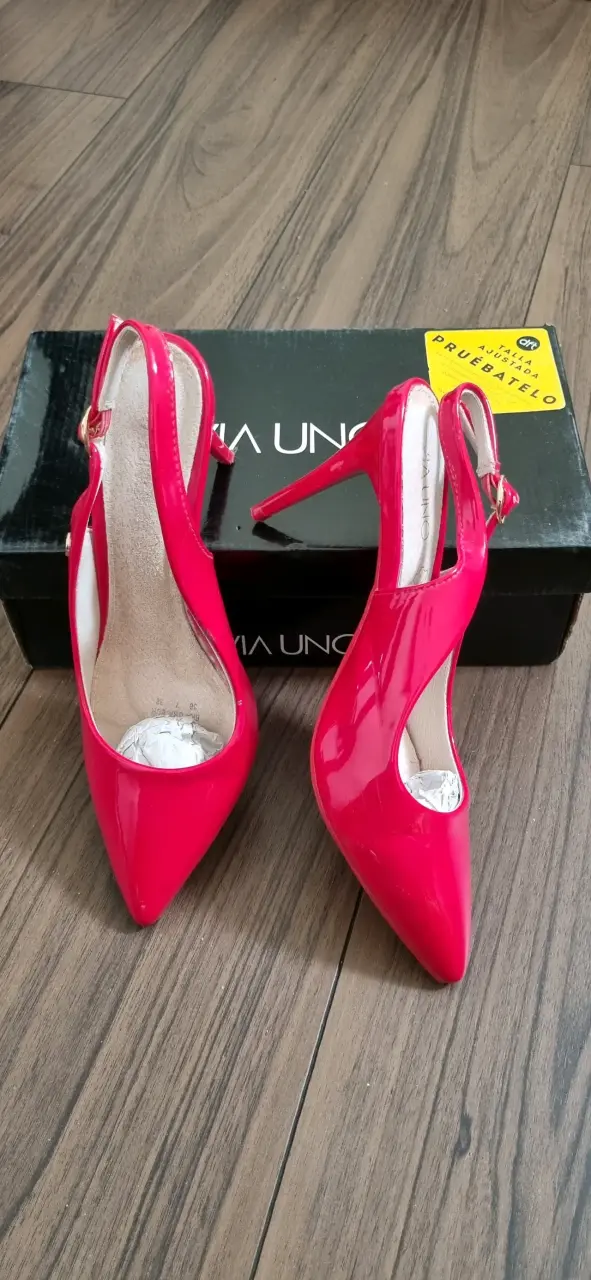 Tacones altos rojos para mujer talla ajustada - 5