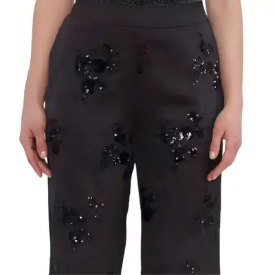 Pantalón Palazzo H&M Bordado Talla L - miniatura 2