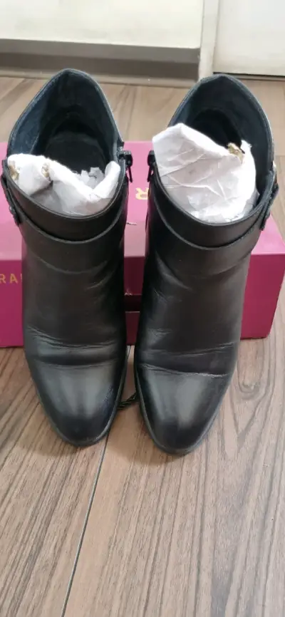 Botines de cuero negro Carrano para mujer - miniatura 3