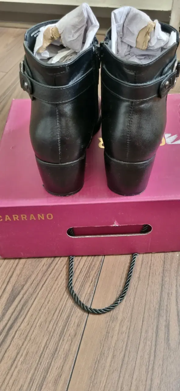 Botines de cuero negro Carrano para mujer - 4