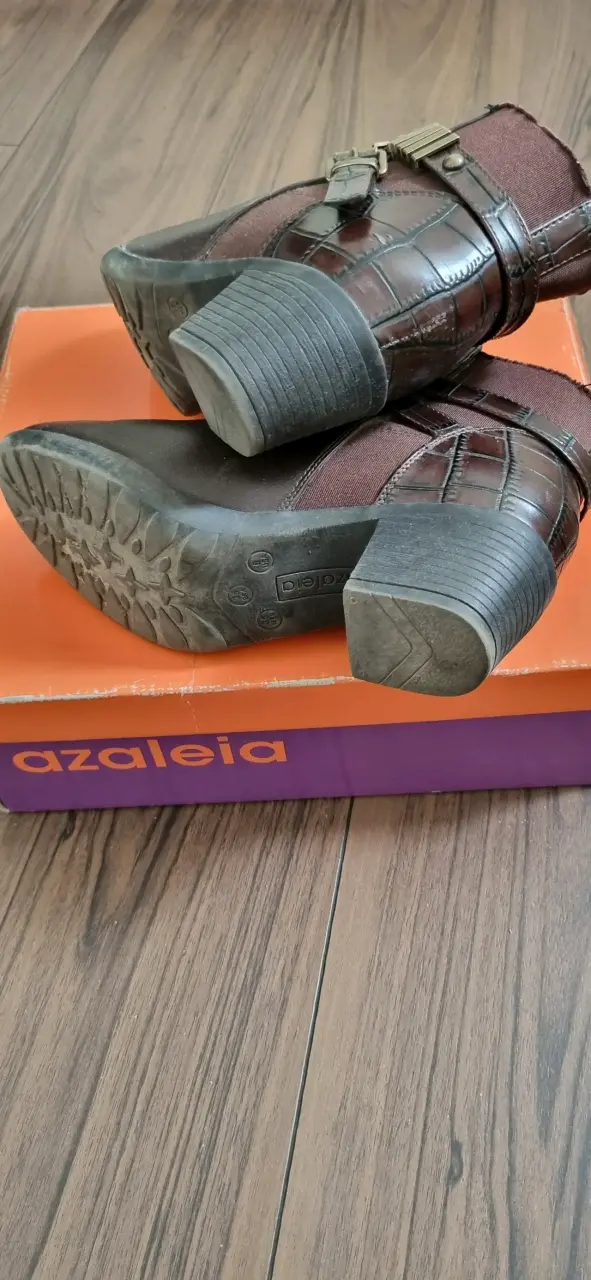 Botines marrón para mujer azaleia - 2
