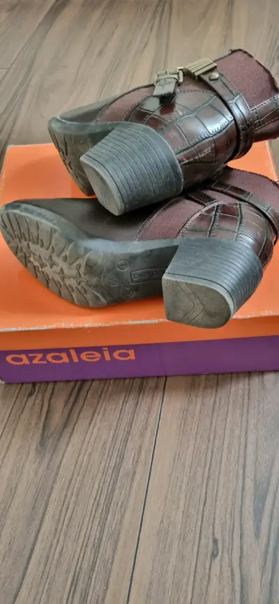 Botines marrón para mujer azaleia - miniatura 2