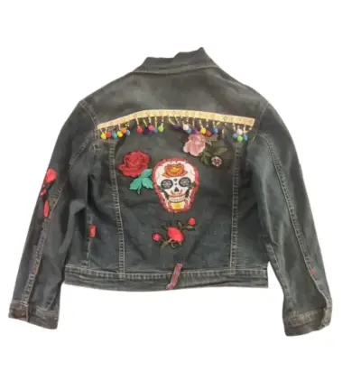 Chaqueta de mezclilla con bordados talla 8 - miniatura 2