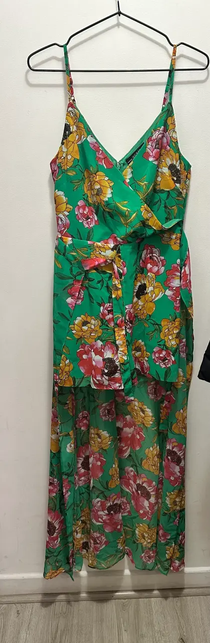 Vestido largo floral con tirantes - 2