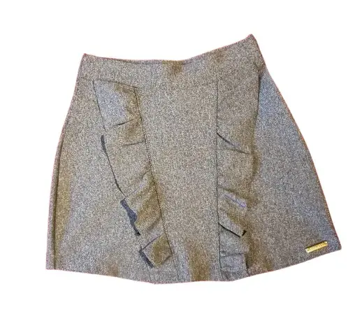 Falda corta gris con volantes Kiki Xodo talla 10 - 1