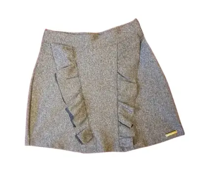 Falda corta gris con volantes Kiki Xodo talla 10 - miniatura 1