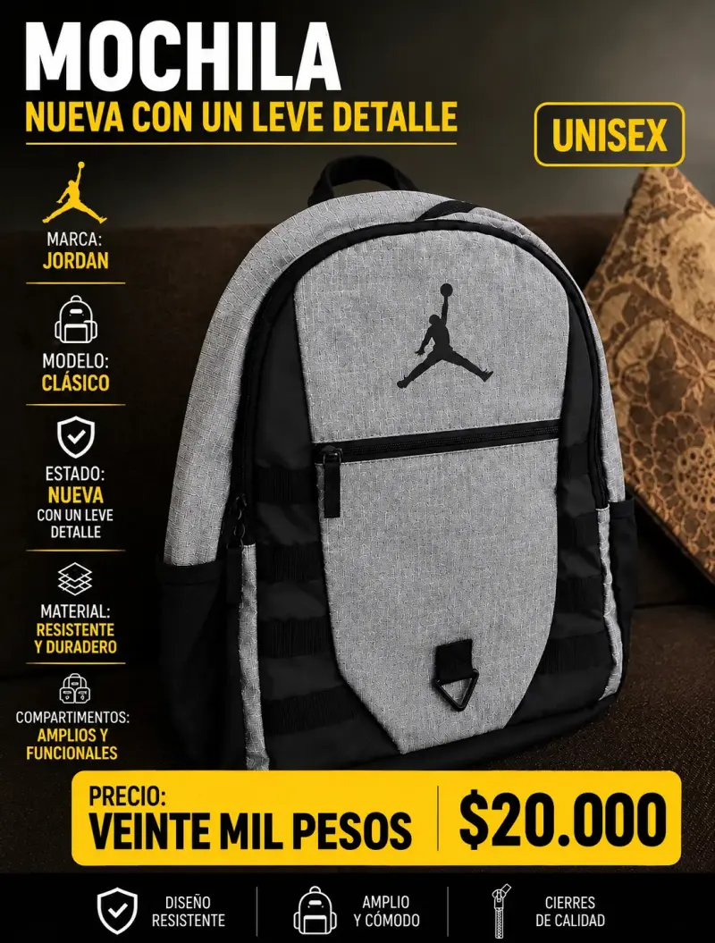Mochila Jordan detalle leve