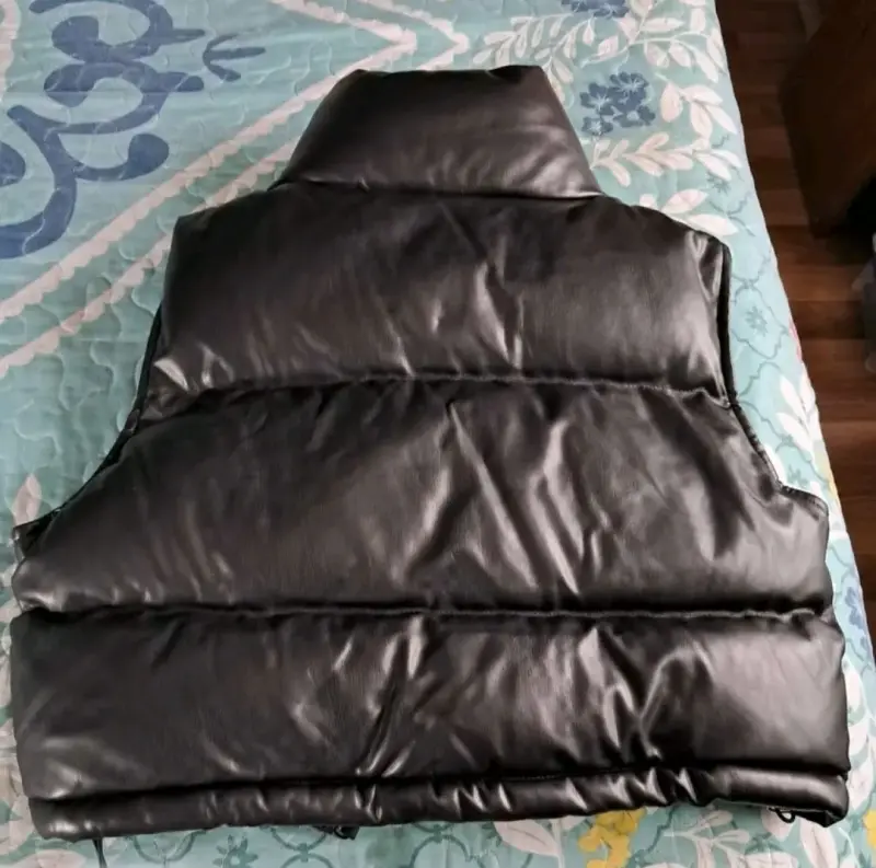 Chaleco acolchado negro sin mangas para invierno - 2