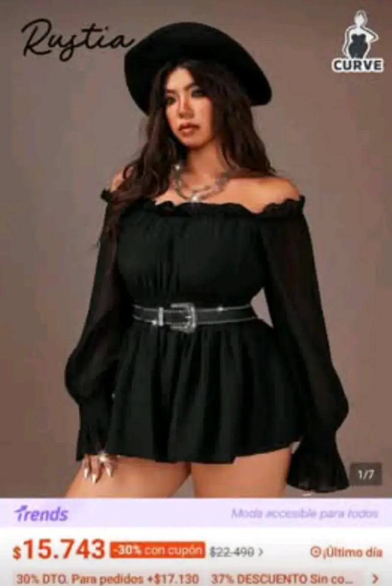 Blusa curvy hombros descubiertos Rustia - 1