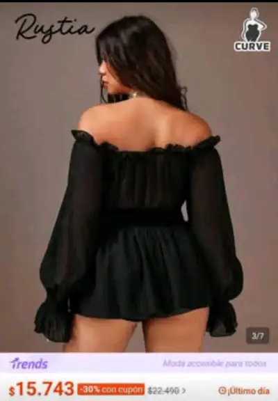 Blusa curvy hombros descubiertos Rustia - miniatura 4