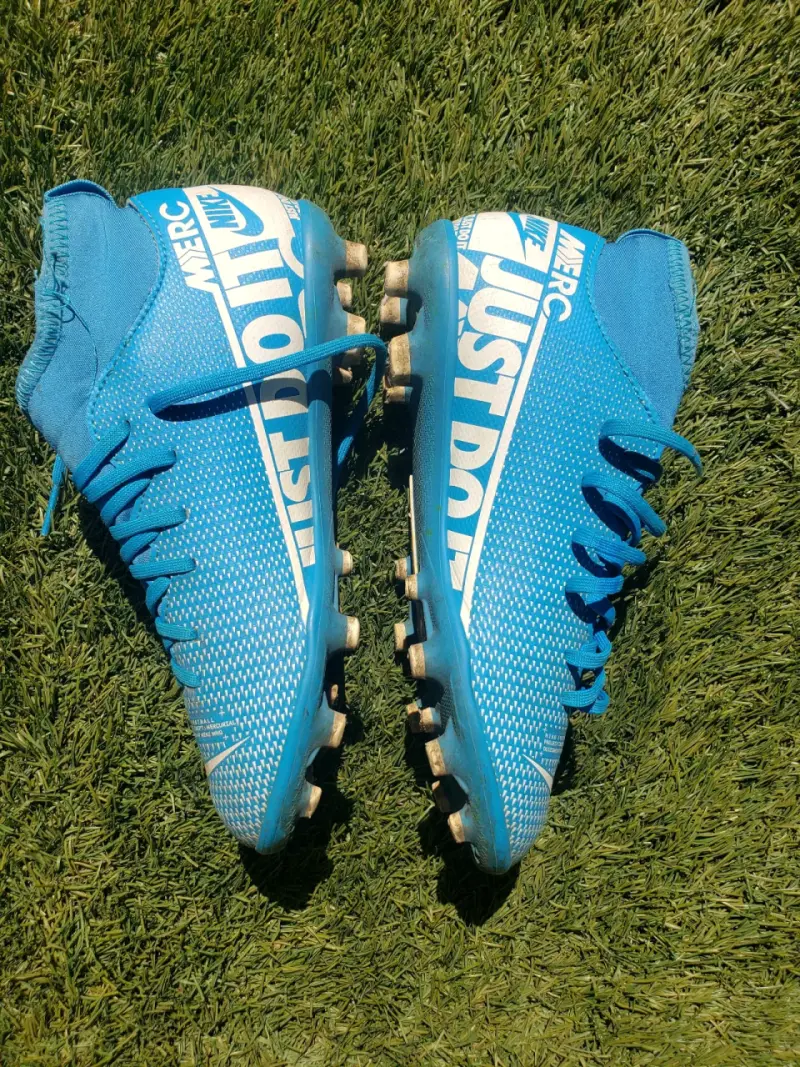 Botines de fútbol Nike Mercurial azules - 3