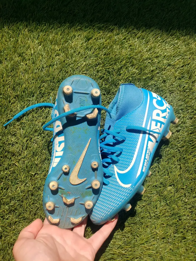Botines de fútbol Nike Mercurial azules - 4