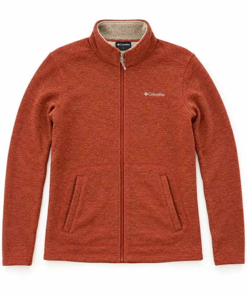 Chaqueta polar Columbia naranja para hombre - 1