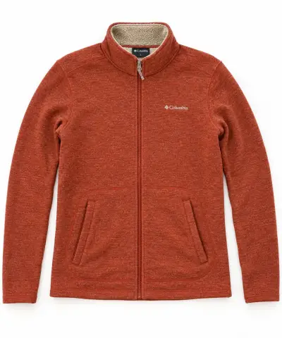Chaqueta polar Columbia naranja para hombre - miniatura 1